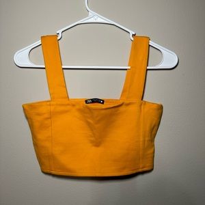 Zara Orange Crop Top